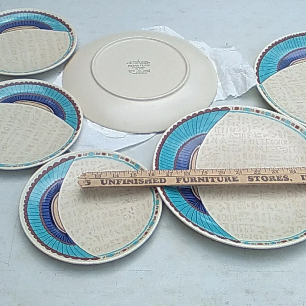 INDIAN FEAST Mikasa RETIRED STONE WARE EPLVC  DINNER PLATE AZTEC SOUTHWEST